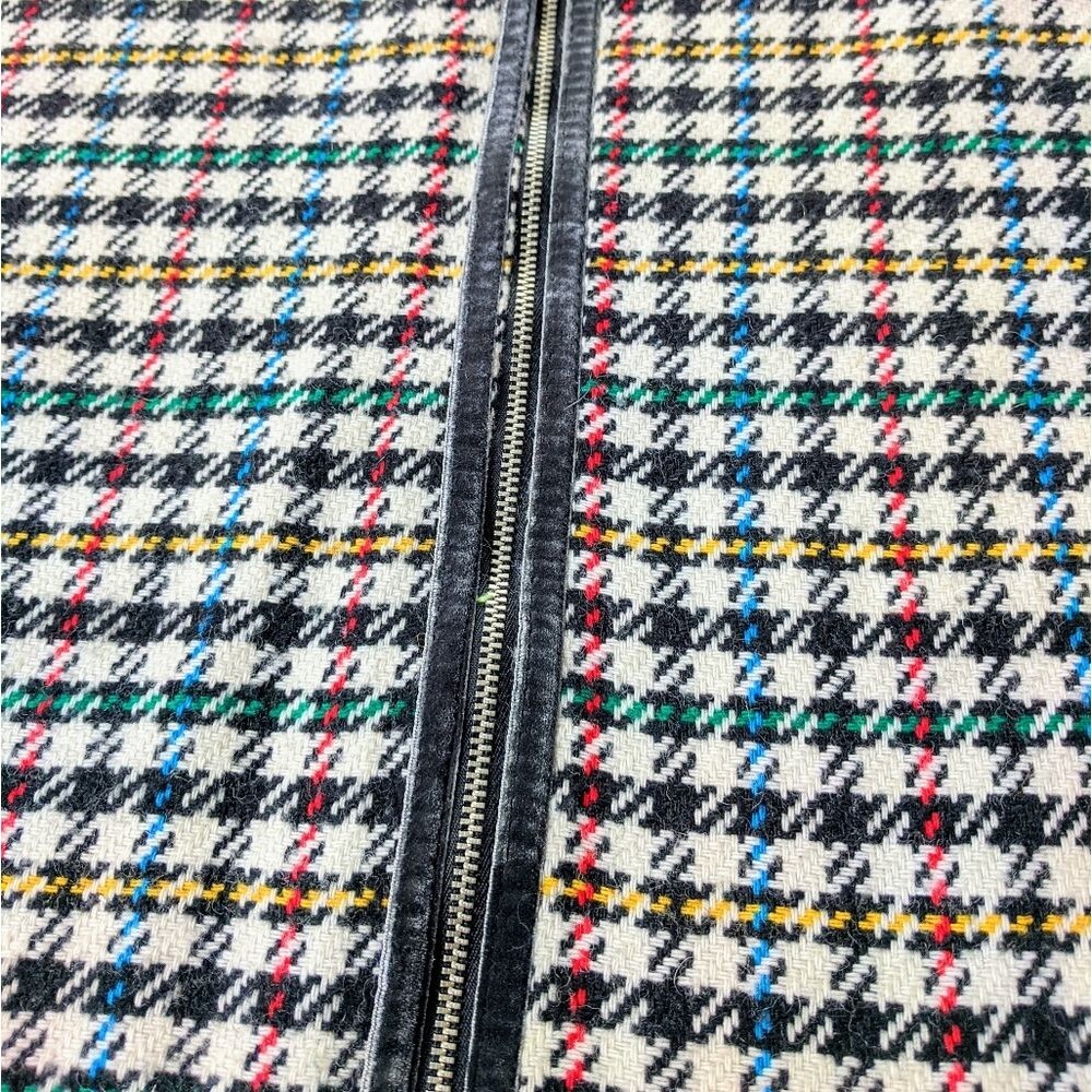 Zara Trafaluc Collection Colorful Houndstooth Fringe Dress 6 Winter Chic - Picture 8 of 10